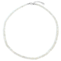 Rainbow Moonstone Silver Necklace