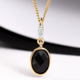 9K Black Spinel Gold Pendant