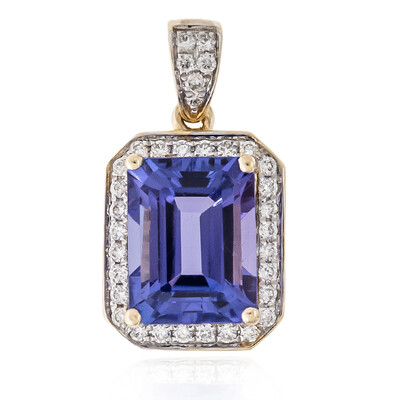 9K AAA Tanzanite Gold Pendant