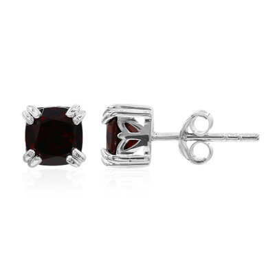 Garnet Silver Earrings