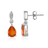 Red Onyx Silver Earrings