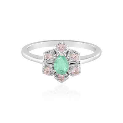 Russian Emerald Silver Ring