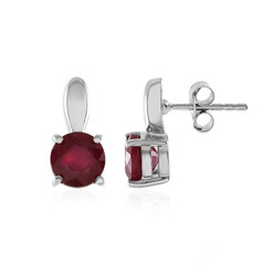 Bemainty Ruby Silver Earrings