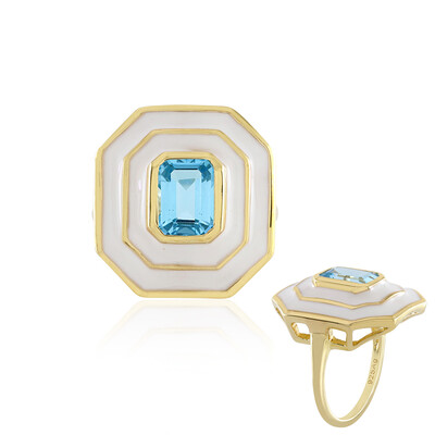 Swiss Blue Topaz Silver Ring