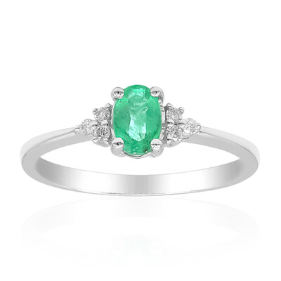 10K AAA Zambian Emerald Gold Ring