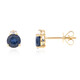 14K Ceylon Blue Sapphire Gold Earrings (CIRARI)