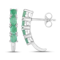 Socoto Emerald Silver Earrings