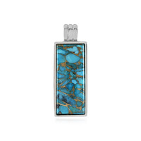 Mojave Blue Copper Turquoise Silver Pendant (Faszination Türkis)