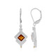 Madeira Citrine Silver Earrings (Granulieren)