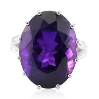 Zambian Amethyst Silver Ring (Pallanova)