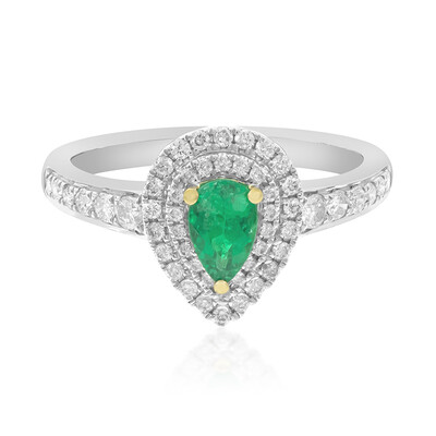 18K Colombian Emerald Gold Ring (CIRARI)