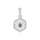 I2 Champagne Diamond Silver Pendant