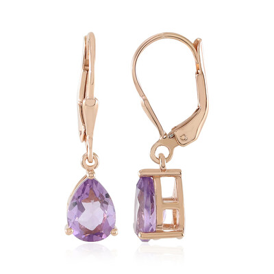 Rose de France Amethyst Silver Earrings