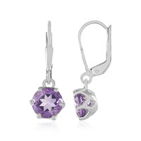 Rose de France Amethyst Silver Earrings