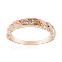 9K SI1 Argyle Rose De France Diamond Gold Ring