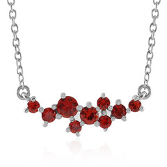 Tanzanian Ruby Silver Necklace (Adela Silber)