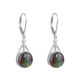 Ammolite Silver Earrings