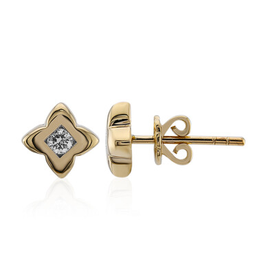 14K IF (D) Diamond Gold Earrings (Annette)