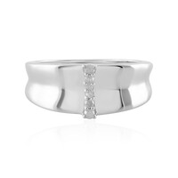 I4 (J) Diamond Silver Ring