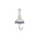 Blue Sapphire Silver Pendant