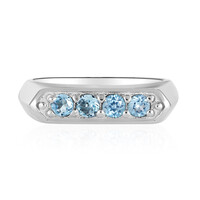 Swiss Blue Topaz Silver Ring