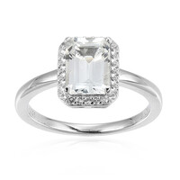 White Topaz Silver Ring