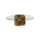 Yellow Zircon Silver Ring