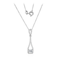 White Topaz Silver Necklace