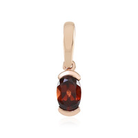 9K Red Zircon Gold Pendant