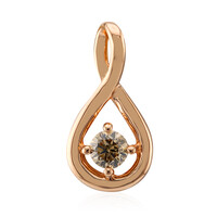 9K VS1 Argyle Rose De France Diamond Gold Pendant