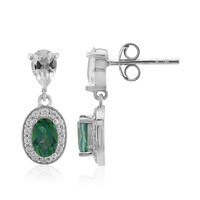 Butterfly Green Topaz Silver Earrings