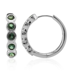 Brazilian Green Tourmaline Silver Earrings (Pallanova)