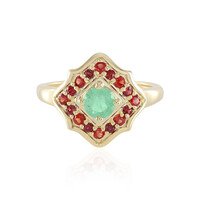 Russian Emerald Silver Ring