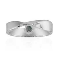 Sky Blue I1 Diamond Silver Ring