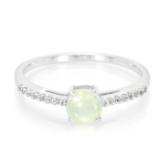 Prehnite Silver Ring