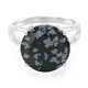 Snowflake Obsidian Silver Ring