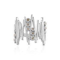 I2 Champagne Diamond Silver Ring (de Melo)