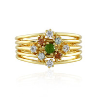 Ceylon Green Zircon Silver Ring