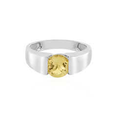 Yellow Beryl Silver Ring