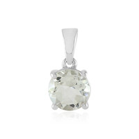 Green Amethyst Silver Pendant