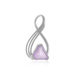 Rose de France Amethyst Silver Pendant