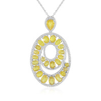 Madagascar Yellow Sapphire Silver Necklace