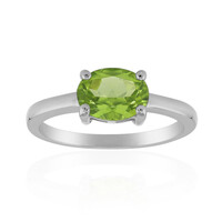 Burmese Peridot Silver Ring