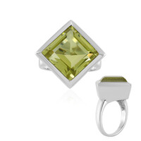 Lemon Quartz Silver Ring