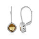 Champagne Quartz Silver Earrings (MONOSONO COLLECTION)