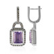 Rose de France Amethyst Silver Earrings (Annette classic)