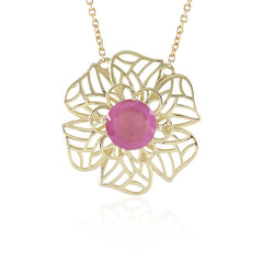 9K Madagascar Pink Sapphire Gold Necklace (Ornaments by de Melo)