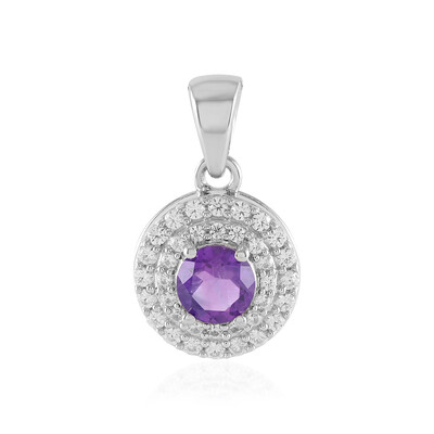 Siberian Amethyst Silver Pendant