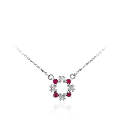 Ruby Silver Necklace