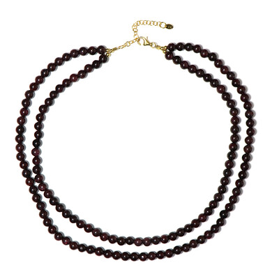 Mozambique Garnet Silver Necklace (Riya)